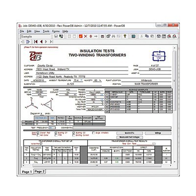 MEGGER PowerDB Pro驗收維護(hù)測試數(shù)